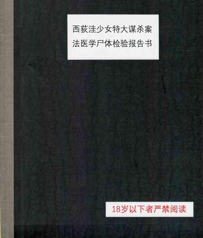 Nishiogikubo Shoujo Satsugai Jiken Shihou Kaibou Kiroku|西荻洼少女特大谋杀案法医学尸体检验报告书