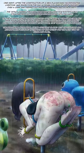 Human livestock play equipment installed in the park