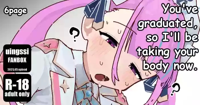 Sotsugyou Shita Kara, Karada wa Motte Ikimasu. | You've graduated, so I'll be taking your body now.