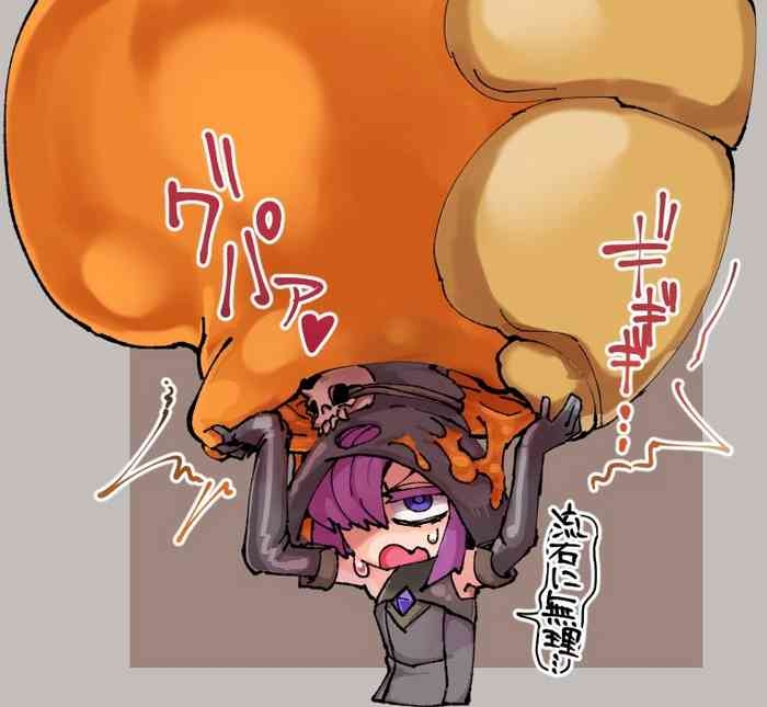 蜜壺型ハニービーのマヴィナと魔女見習いヅナちゃんの落書き（角塚）