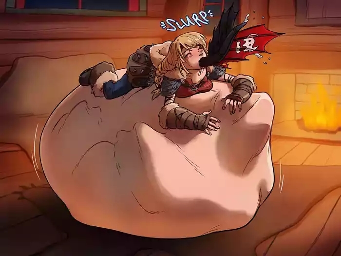 Astrid eats Toothless（龙腾）