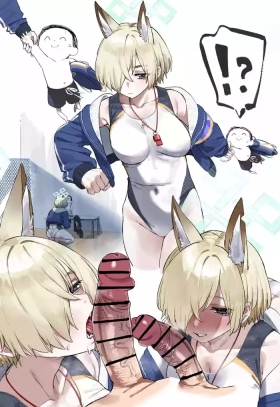 水着秘密フェラ