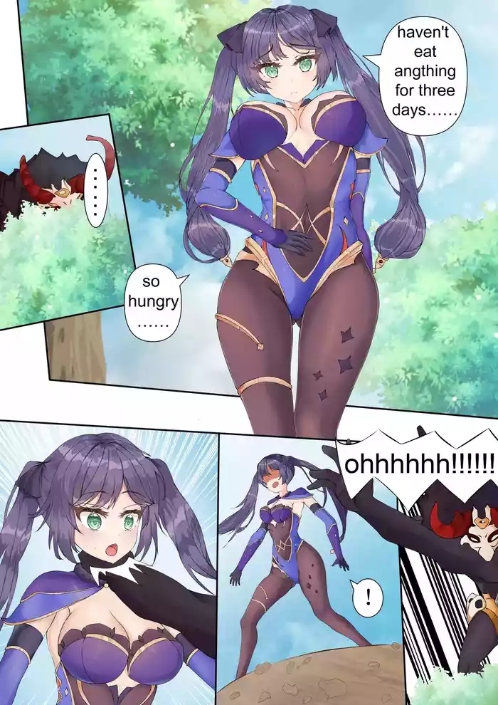 八重神子、モナ，敗北首絞失神