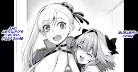 Musashi-chan and astolfo's swordplay game