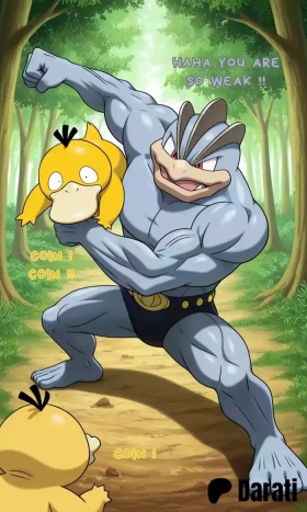 Misty Machamp Duel pokemon by Darati