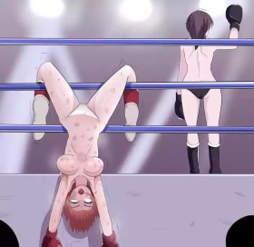 格闘少女失神白目痙攣KO